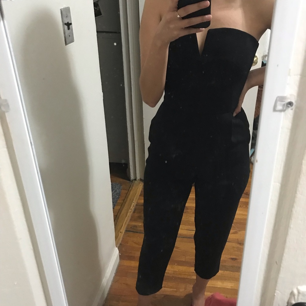 Top Shop Black Jumpsuit Strapless
